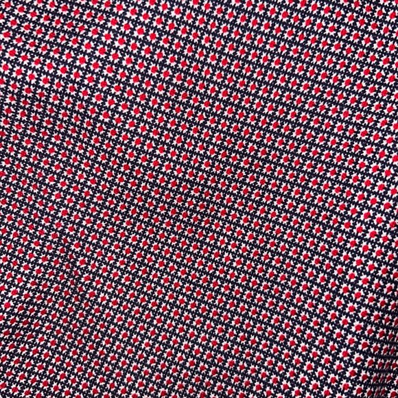 Talbots Heritage Pants Straight Leg Size 10 Red Blue Geometric Business Casual - Picture 12 of 12